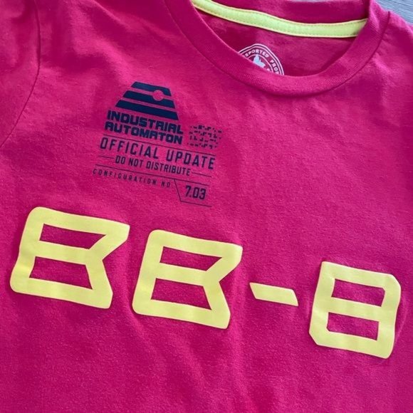 Star Wars Disney Galaxy Edge Trading Outpost BB8 Red Boys T-Shirt, Sz Medium - Picture 5 of 9